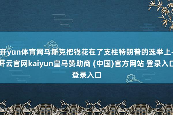 开yun体育网马斯克把钱花在了支柱特朗普的选举上-开云官网kaiyun皇马赞助商 (中国)官方网站 登录入口