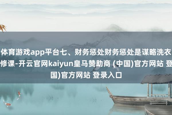 体育游戏app平台七、财务惩处财务惩处是谋略洗衣店的必修课-开云官网kaiyun皇马赞助商 (中国)官方网站 登录入口