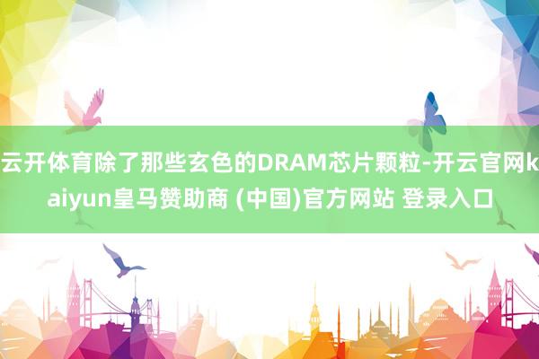 云开体育除了那些玄色的DRAM芯片颗粒-开云官网kaiyun皇马赞助商 (中国)官方网站 登录入口